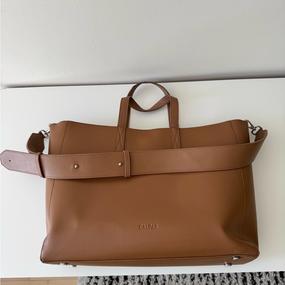 Calpak Haven Laptop Tote Bag in Toffee